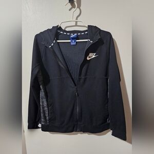 Nike Size XL Women's Zip-Up Hoodie, Mesh Lining inside Hood, Logo on Cuffs